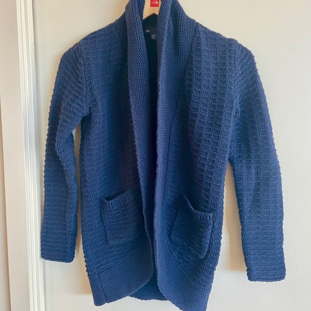 Cozy Navy Blue Knit Cardigan